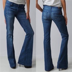 7 For All Mankind Blue Flare Jeans